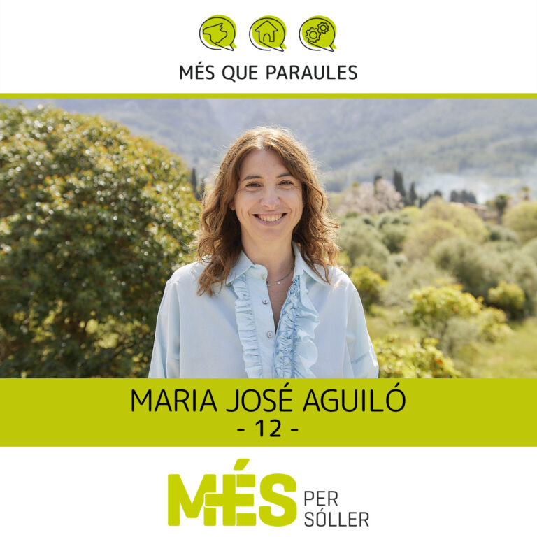 Som na Maria José, mare, investigadora, coach especialitzada en relacions de parella per vocació i dona en constant recerca i qüestionament. La meva vessant humanista i investigadora m’ha duit a participar en estudis oficials sobre l’impacte de la pornografia i la prostitució a les nostres Illes i especialment en el jovent. Activista en la lluita contra la prostitució, soc voluntària a Casal Petit Oblates on també imparteixo tallers. Treball amb persones en risc d’exclusió social, fet que em reafirma que necessitem l’empoderament i perspectiva femenina com a palanca de canvi social. Per això soc a MÉS. Perquè sent, de veres, que és aquí on es troba la gent que pot dur a terme aquest canvi.